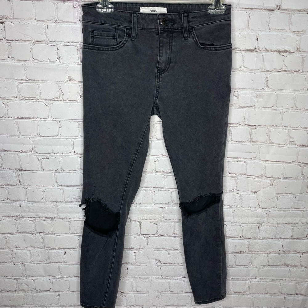 Vans Black Distressed Skinny Jeans Size 3 Size 26